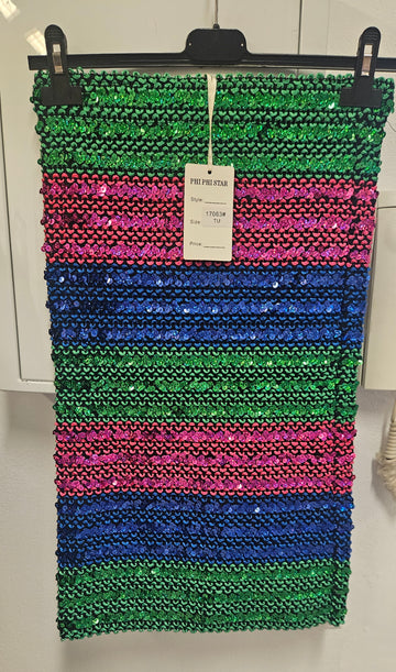 Falda goma elástica lentejuelas