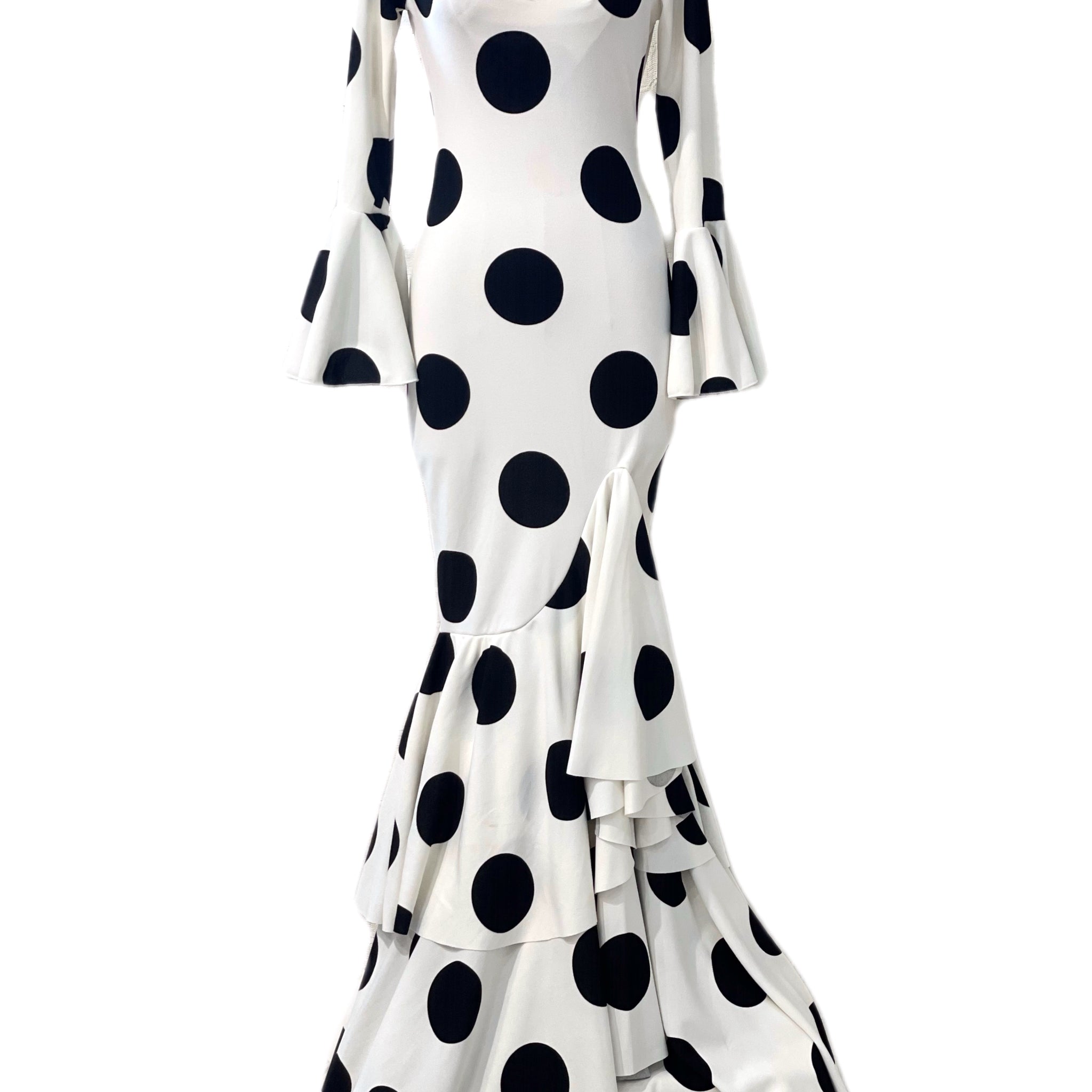 Vestido blanco  lunar