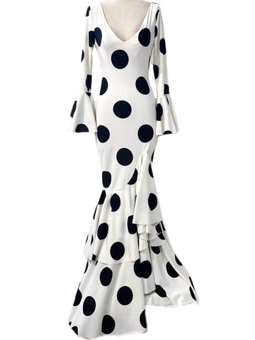 Vestido blanco  lunar