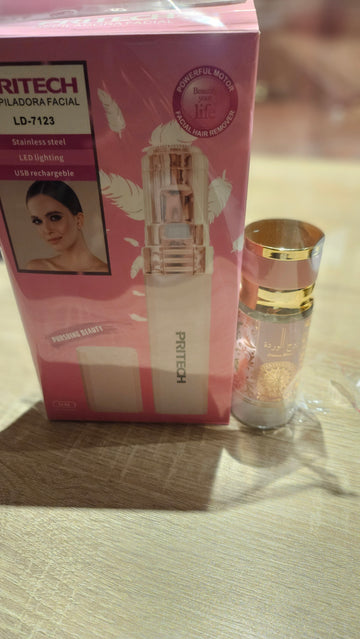 Juego de perfume y depilación facial