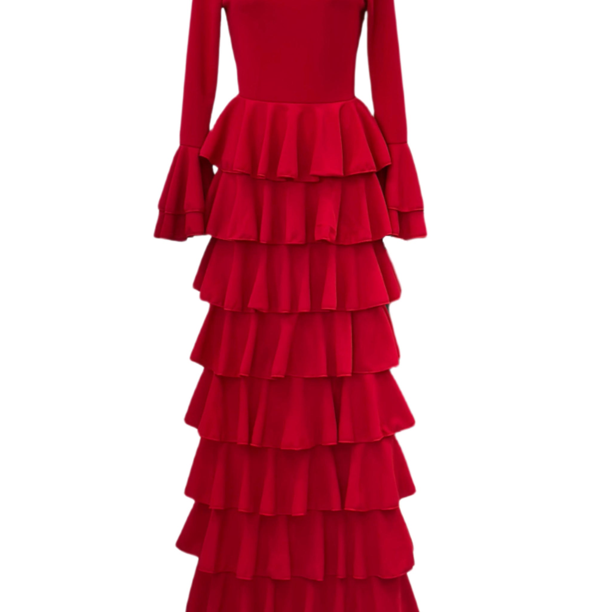 Vestido volante rojo