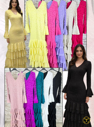 Traje flamenca encaje