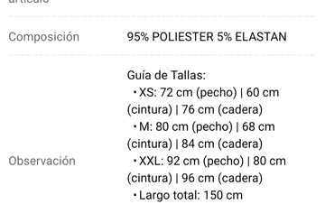 Todos los vestidos  tienen elástico y las medidas son sin estirar