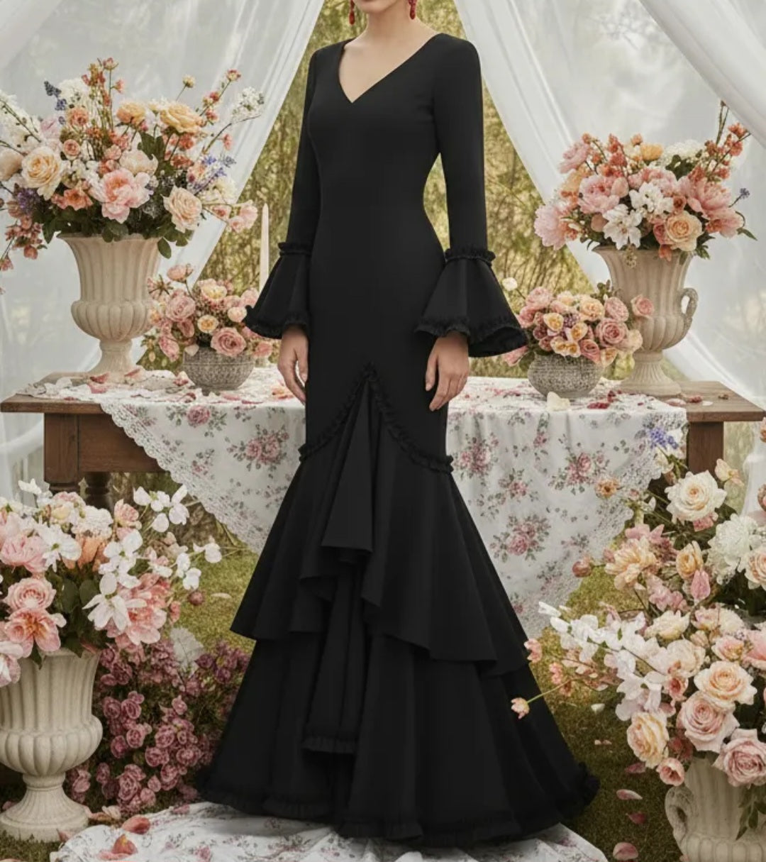 Traje flamenca bordado